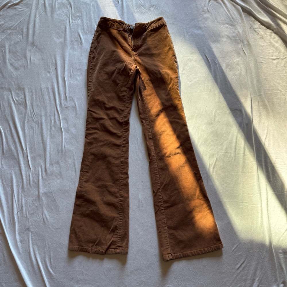 True Craft Women’s Burnt Orange Corduroy Flare Jeans - Size 0